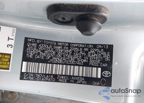 2014 Toyota Prius V Five from USA, damaged, VIN JTDZN3EU1E3307463